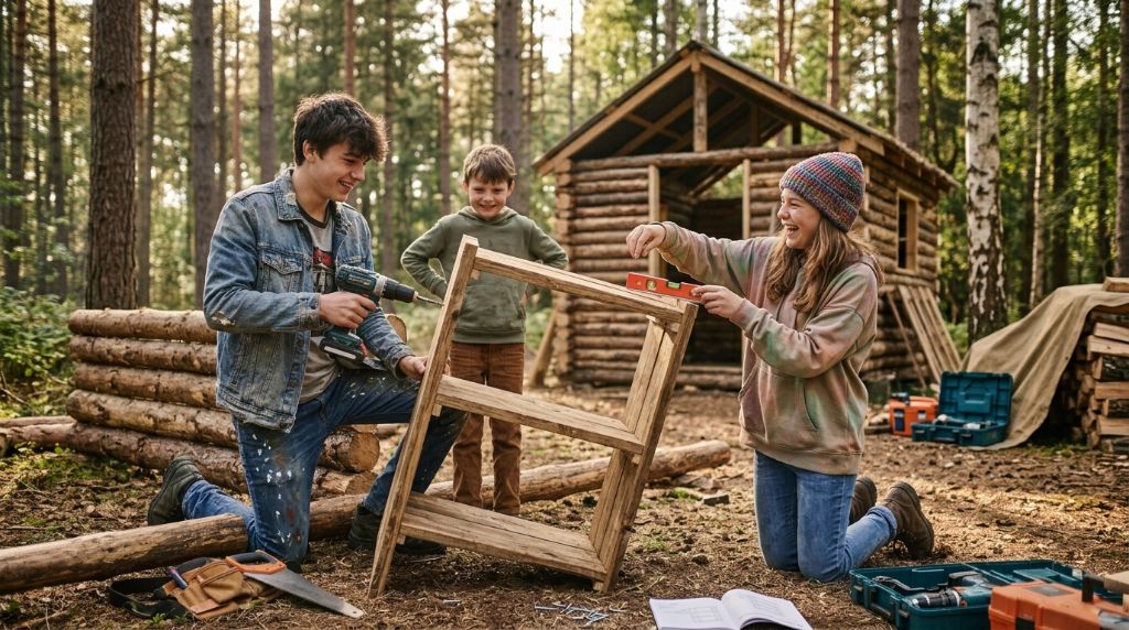 Une perceuse, deux ados, et une étagère qui penche