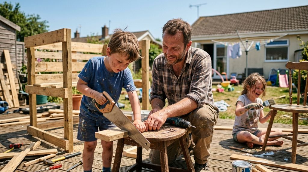 Ce que le bricolage familial fait aux gosses (et aux parents)